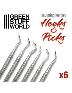SET 6X HERRAMIENTAS PARA MODELAR GANCHO O BURILES 2