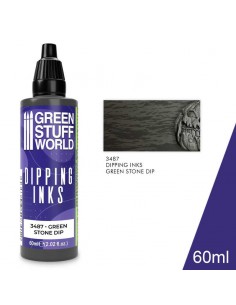 PINTURA DIPPING INK 60 ML - BLACK-GREEN STONE DIP