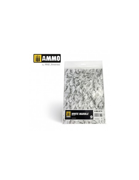 SUELO DE MÁRMOL BLANCO. LÁMINA LISA - 2 UDS.