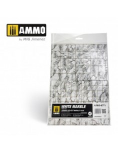 SUELO DE MÁRMOL BLANCO. BALDOSAS CUADRADAS - 2 UDS.