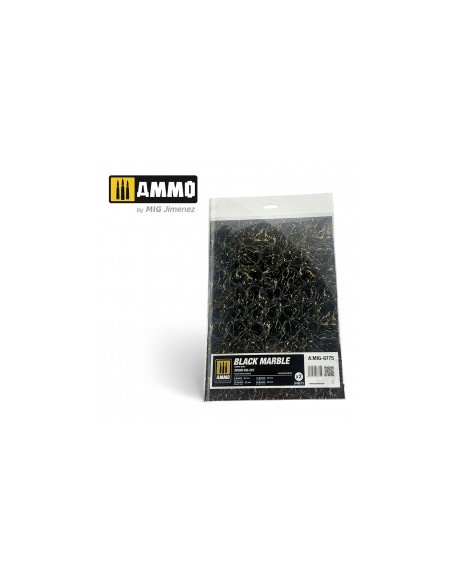SUELO DE MÁRMOL NEGRO. BALDOSAS REDONDAS PARA BASES DE WARGAMES - 2 UDS.
