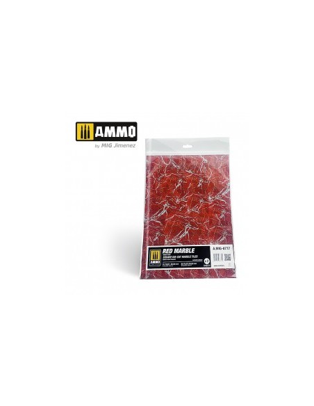 SUELO DE MÁRMOL ROJIZO. BALDOSAS CUADRADAS - 2 UDS.