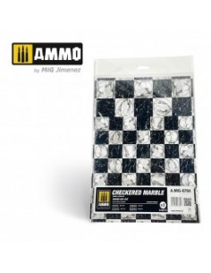 SUELO DE MÁRMOL AJEDREZADO. BALDOSAS REDONDAS PARA BASES...