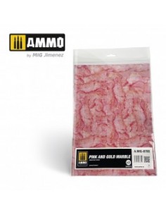 SUELO DE MÁRMOL ROSA Y DORADO. LÁMINA LISA - 2 UDS.