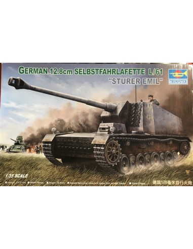 German 12.8cm Tank Destroyer L/61 Sturer Emil +CADENAS FRUIMODEL ATL64+CAÑON JORDI RUBIO 1/35